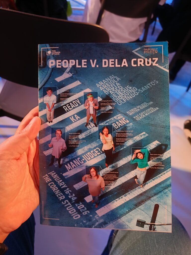 'People V. Dela Cruz ' Review: A Witty Thought Experiment on Justice System in the Social Media Era People V. Dela Cruz Playbill